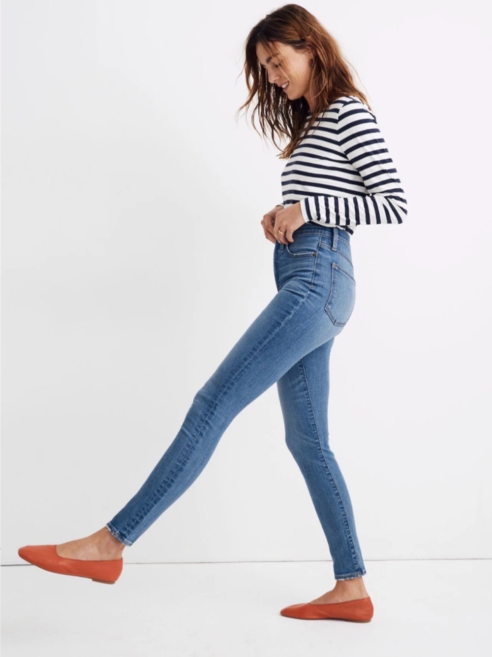 👖Legs-for-Days Madewell 11" High-Rise Skinny Jeans indigo w/ Magic Pockets 23